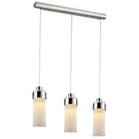 LED HÄNGELEUCHTE CAMEO Chrom Silber - Silberfarben, Glas (11/65/130cm) - Esto