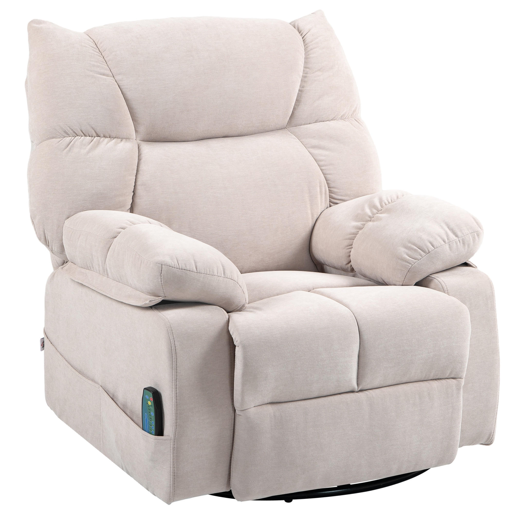 MASSAGESESSEL, Beige/Blau, Polyester, Stahl - Beige, Kunststoff (90/98/98cm) - HOMCOM