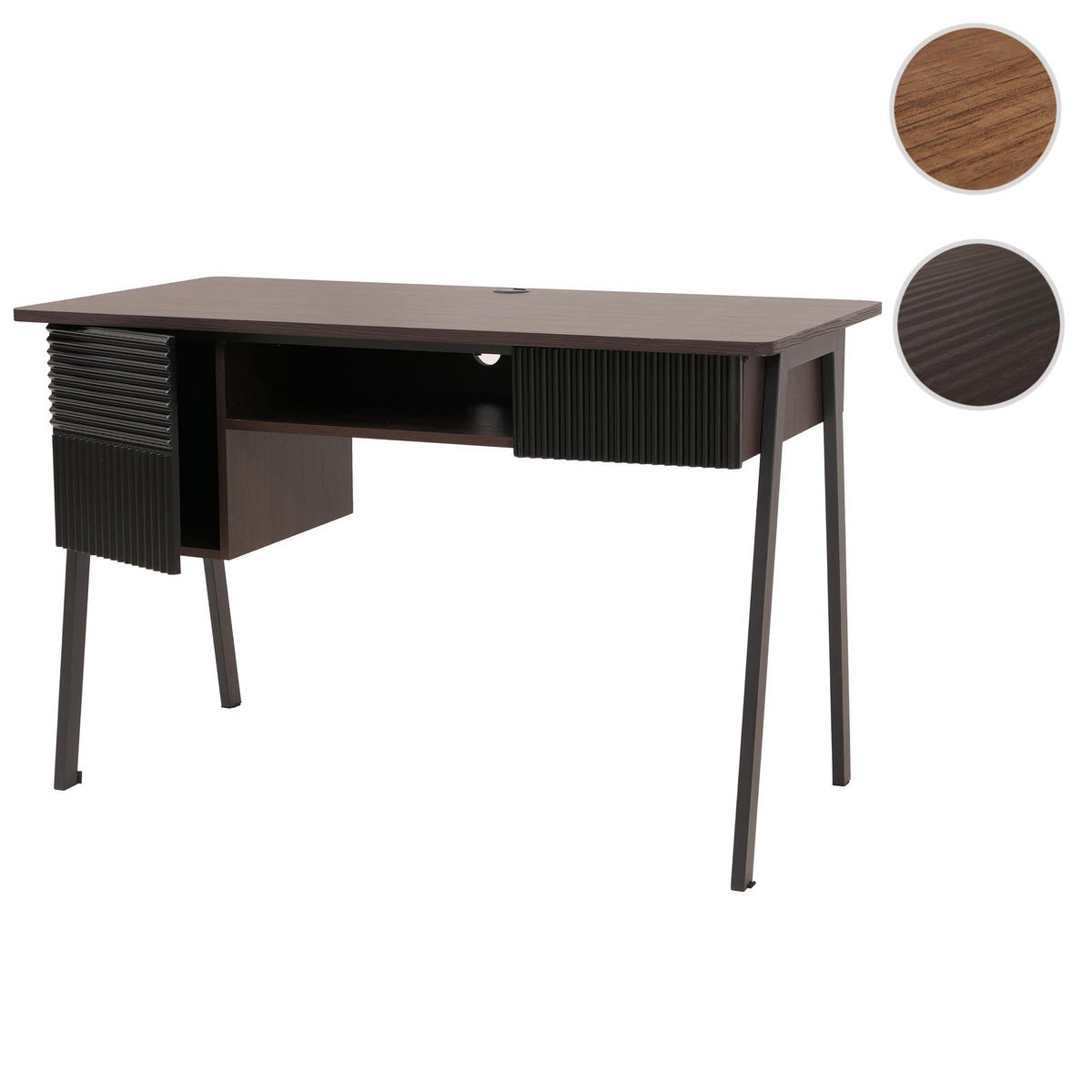 SCHREIBTISCH rechteck Walnuss Dekor - Walnussfarben, Holz (60/120/78cm) - MCW