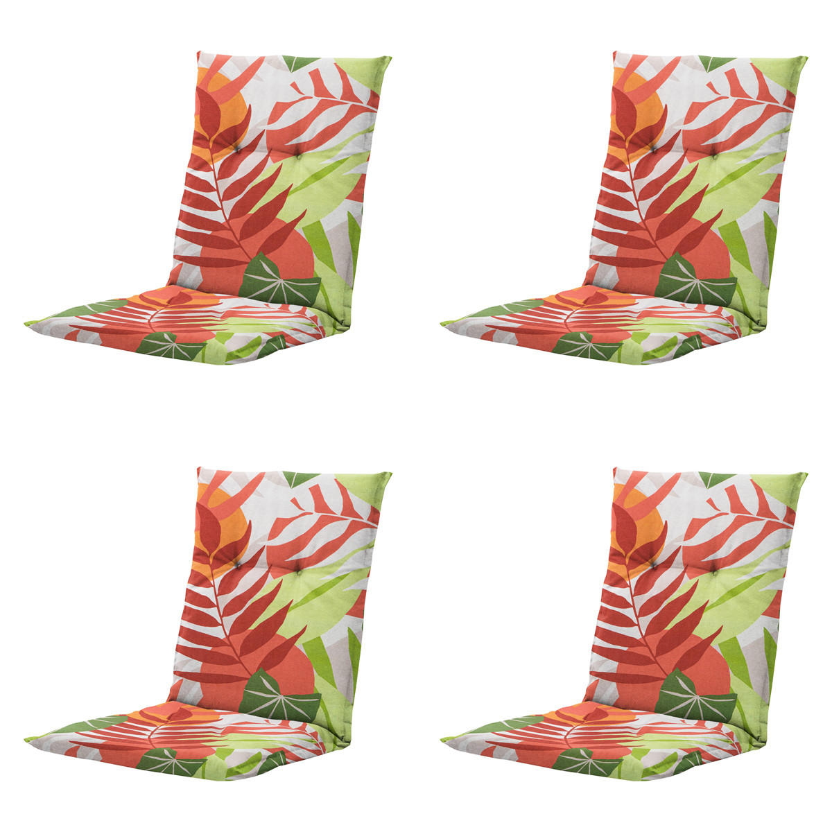 GARTENSTUHLKISSEN Iven 105/50 cm 4er-Set - Rot, Textil (50/6/105cm) - Madison