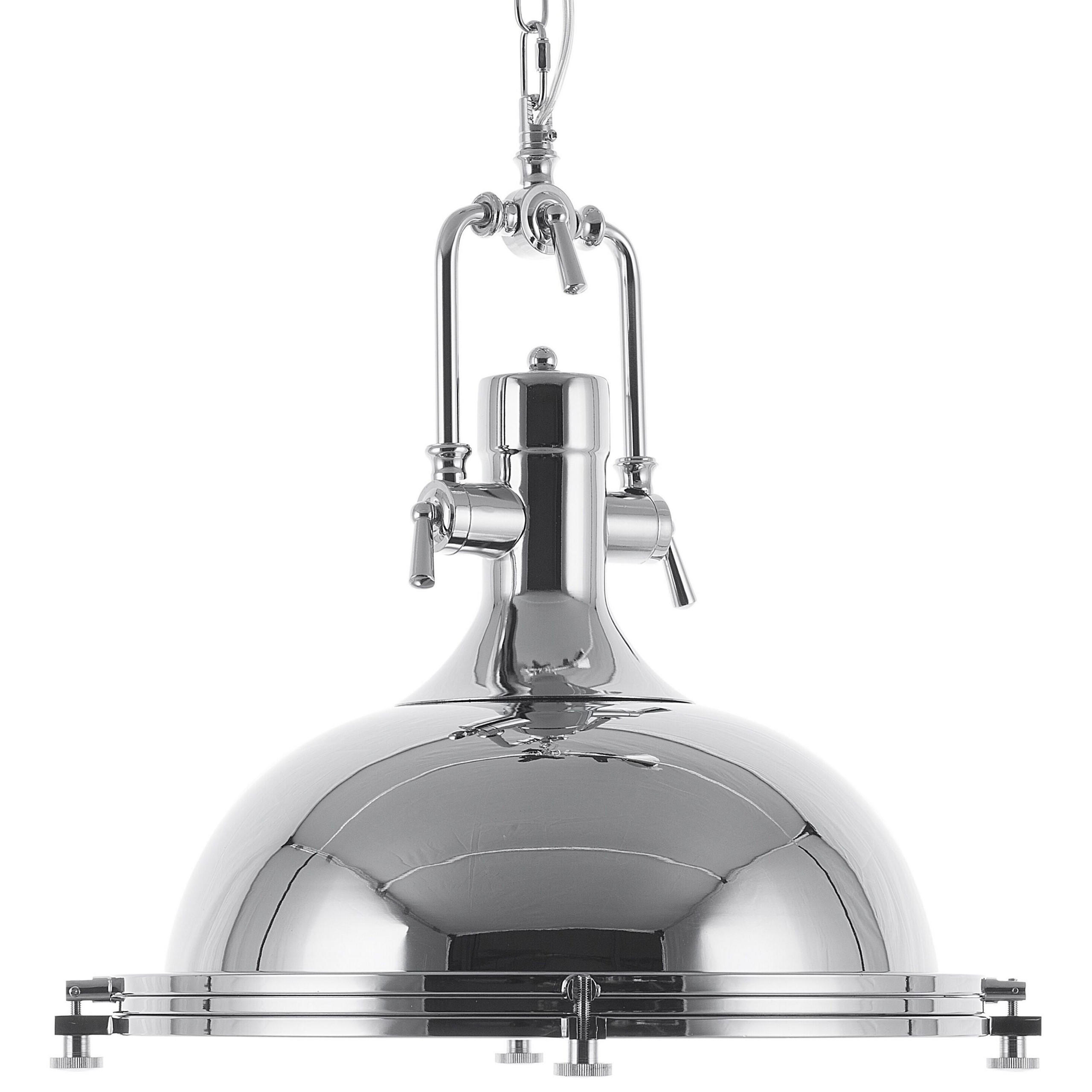 HÄNGELEUCHTE Ebron 38/38/94 cm - Silberfarben, Metall (38/38/94cm) - Beliani