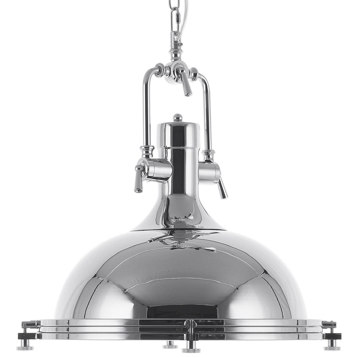 HÄNGELEUCHTE Ebron 38/38/94 cm - Silberfarben, Metall (38/38/94cm) - Beliani