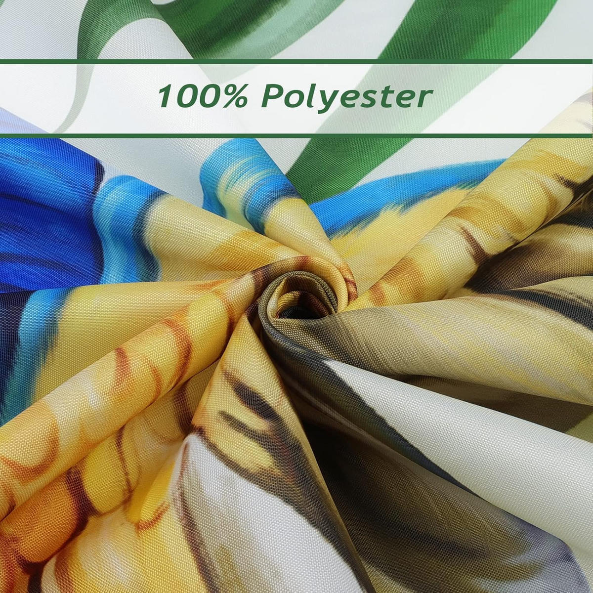 DUSCHVORHANG tropisch Vögel Blatt Grün schimmelresistent wasserdicht waschbar Badezimmer mit Haken - Multicolor, Textil (180/180cm) - MCBOSON