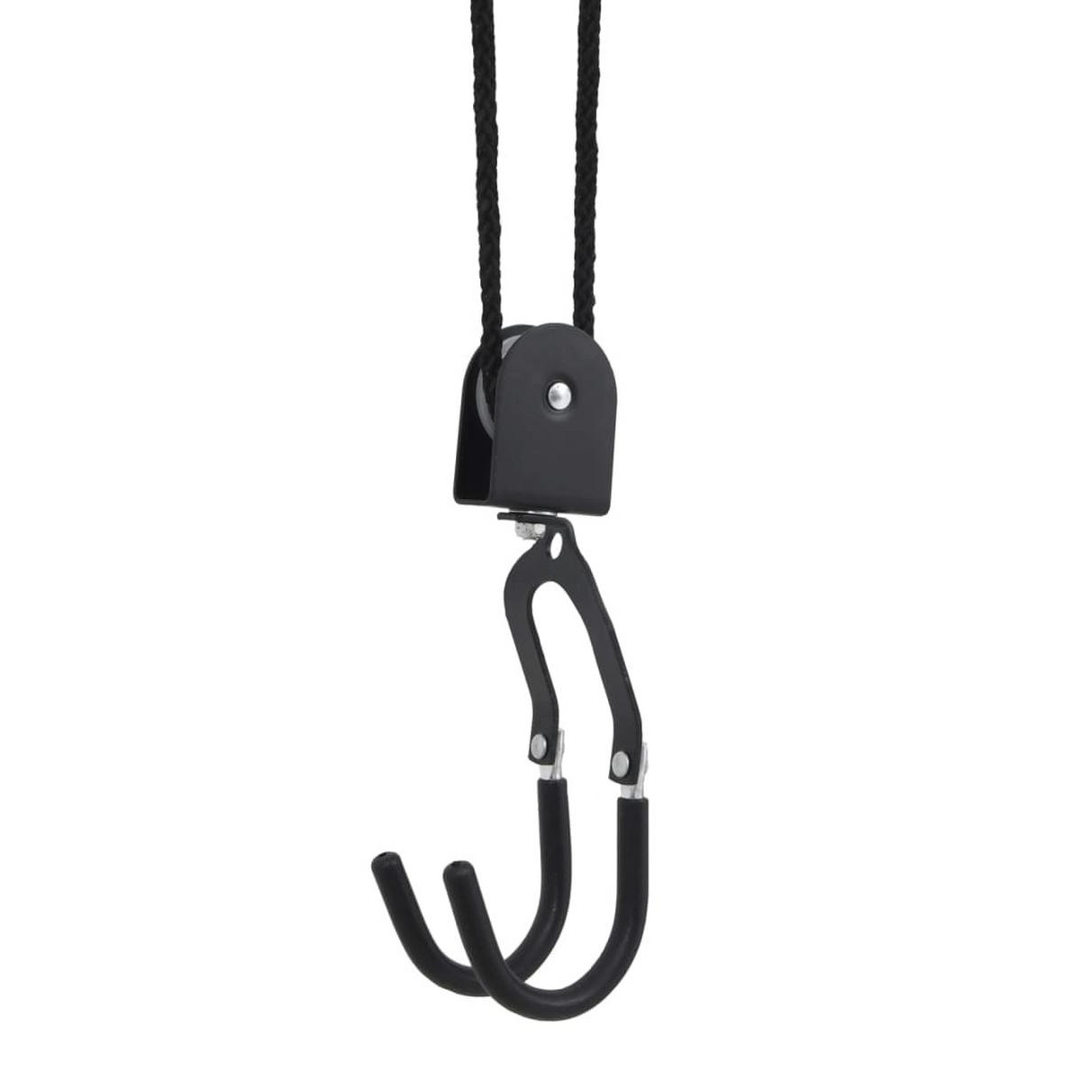 FAHRRADLIFT Deckenmontage 57 Kg - Schwarz, Metall (4/13.5/12cm) - vidaXL