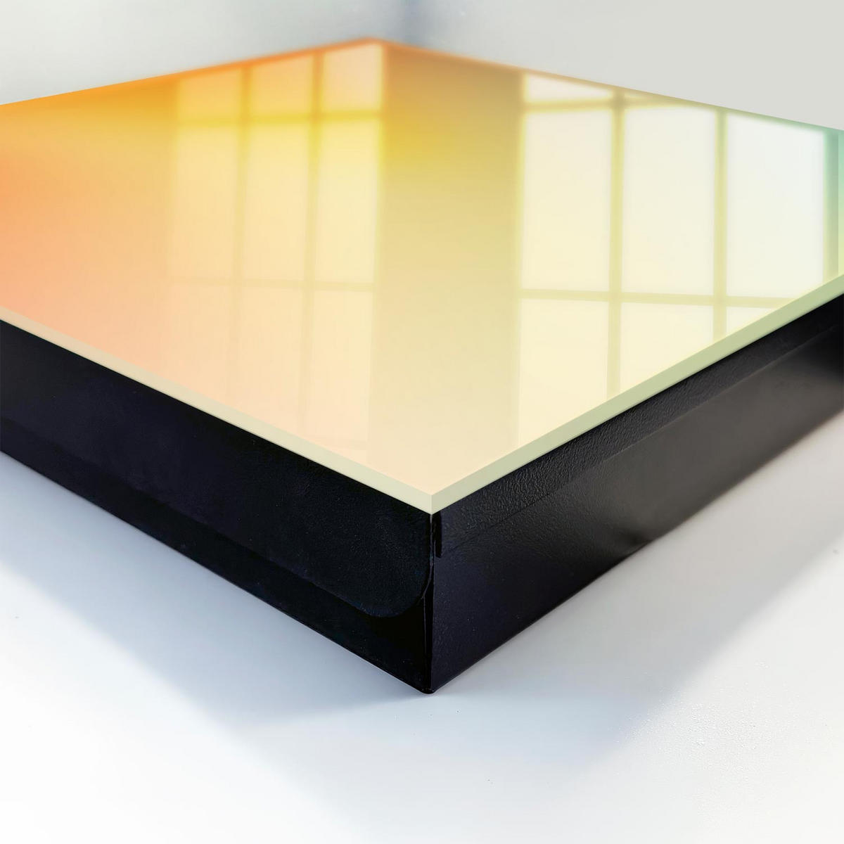 SCHLÜSSELBOX Schwarz 30x30 cm- Türöffnung nach rechts - Farbverlauf - Orange, Metall (30/30/5cm) - TULUP