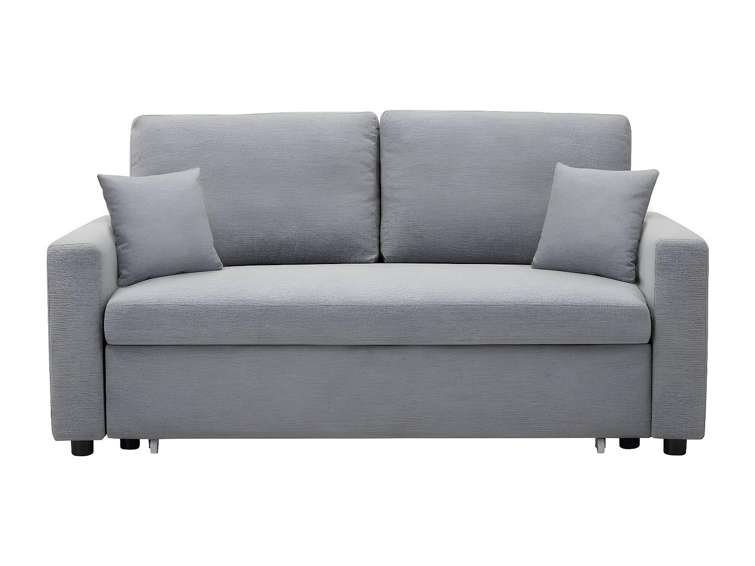 SCHLAFSOFA - 3 Personen - Stoff - Hellgrau - - Hellgrau, Textil (168/85/101cm) - Vente-Unique