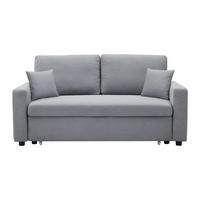 SCHLAFSOFA - 3 Personen - Stoff - Hellgrau - - Hellgrau, Textil (168/85/101cm) - Vente-Unique