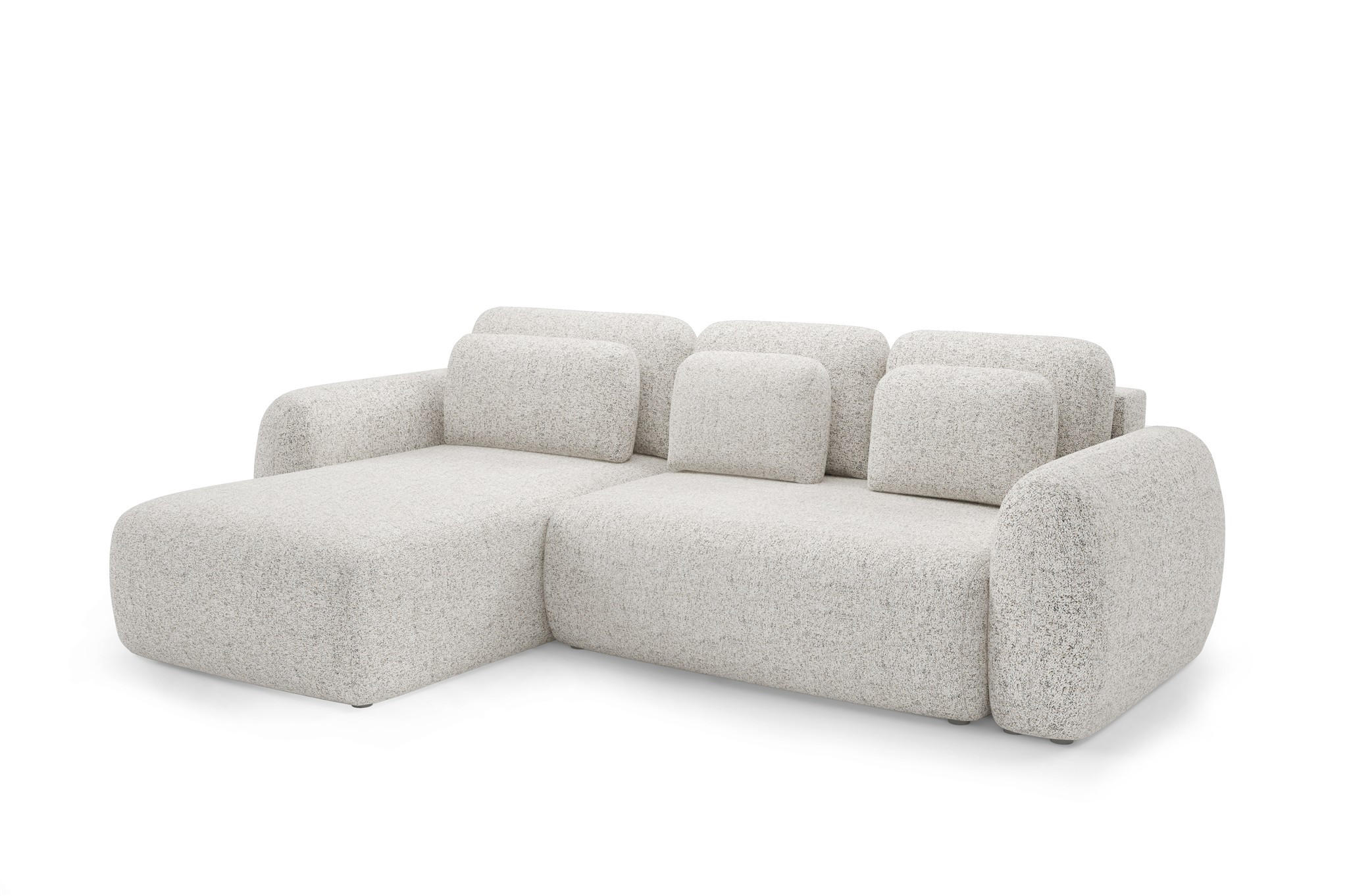 ECKSOFA Gaston Mit Schlaffunktion - Beige, Holzwerkstoff/Textil (304/190cm) - Fun Möbel