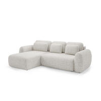 ECKSOFA Gaston Mit Schlaffunktion - Beige, Holzwerkstoff/Textil (304/190cm) - Fun Möbel