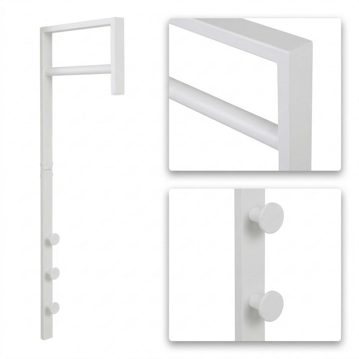 GARDEROBENSTÄNDER Pisa Weiß 3/30/82 cm - Weiß, Metall (3/82/30cm) - ebuy24