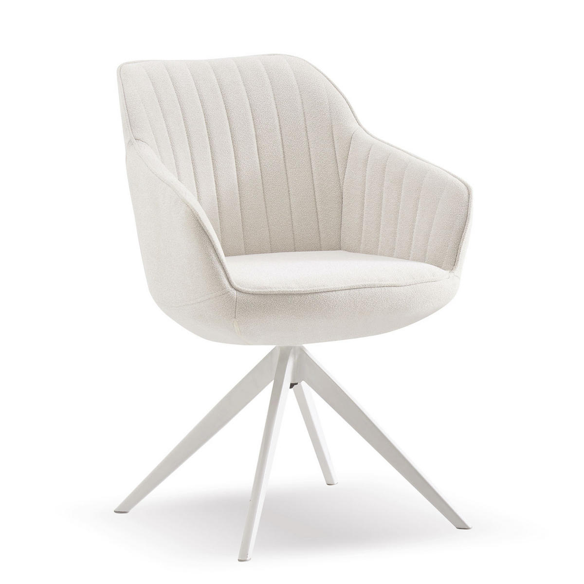 ARMLEHNSTUHL ARVIT Creme - Creme, Textil/Metall (57/81/62cm) - B&D Home