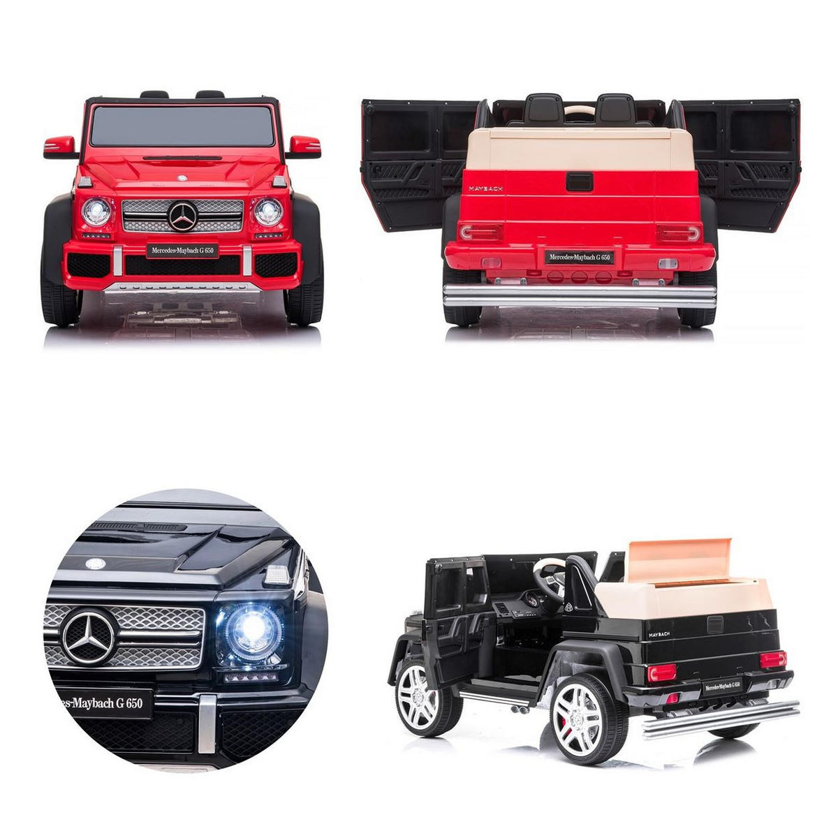 ELEKTROAUTO Maybach G650 rot Fernbedienung Bluetooth Kofferraum - Rot, Kunststoff (110/62/52cm) - Chipolino
