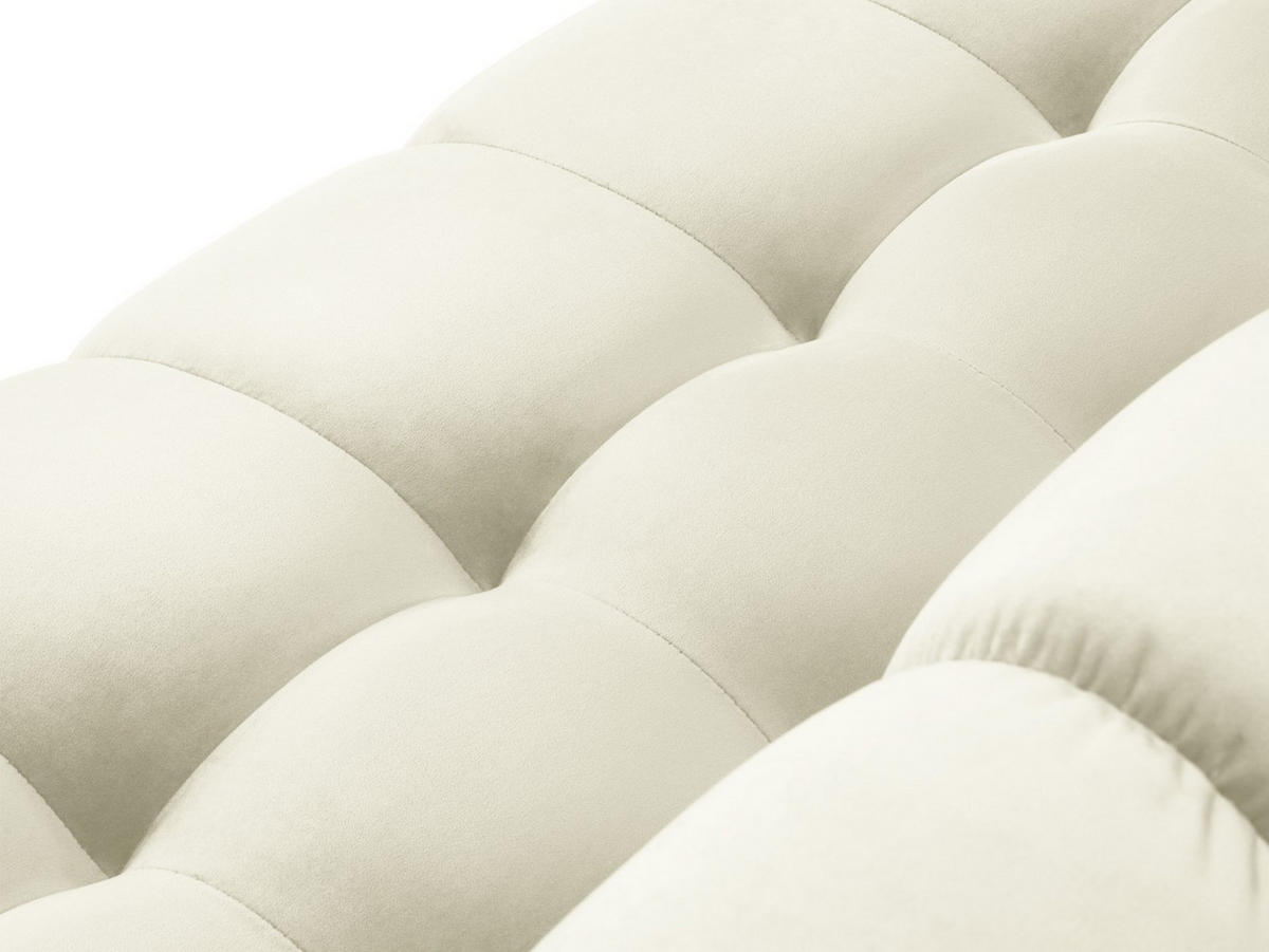 SOFA Mamaia aus Samt leichtes beige 2 Sitzplätze - Creme, Textil (92/75/152cm) - Micadoni