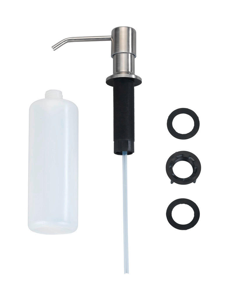 SEIFENSPENDER in -Arbeitsplatte Monti 400 ml 5,8/5,8/31 cm - Silberfarben, Kunststoff (5.8/31/5.8cm) - Wenko