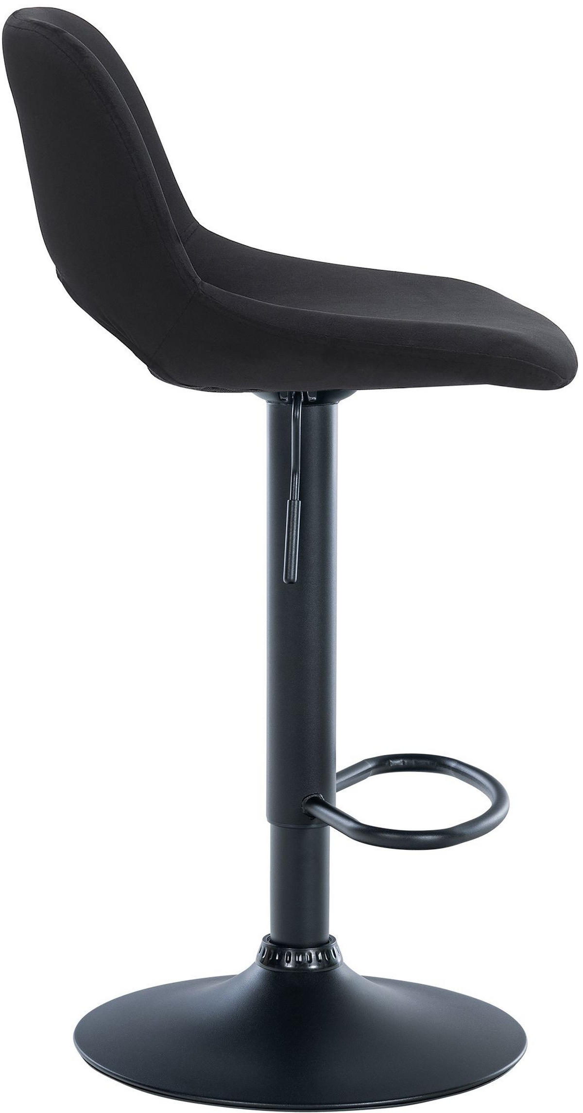 BARHOCKER Samt schwarz - Schwarz, Textil (42/86/46cm) - CLP