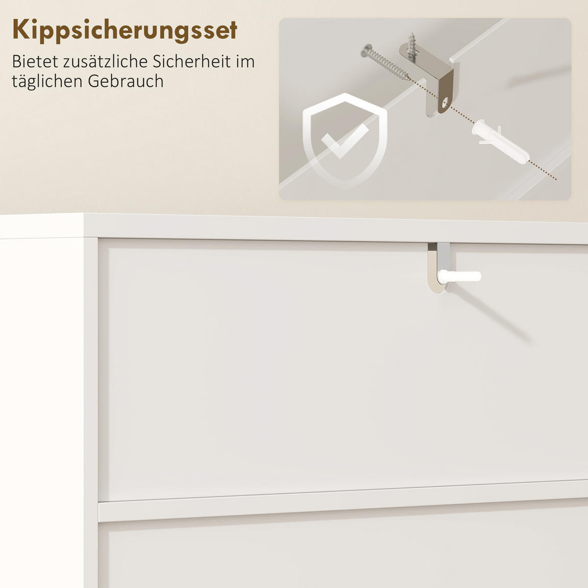 BADEZIMMERSCHRANK MDF Metall Weiß - Goldfarben/Weiß, Holzwerkstoff/Metall (31.8/93/60cm) - HOMCOM