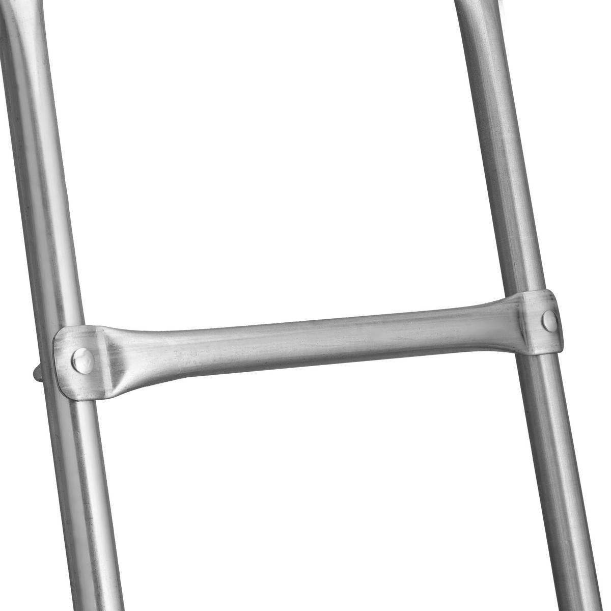 TRAMPOLIN-LEITER - Silberfarben, Metall (37/6cm) - Relaxdays