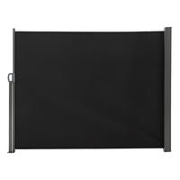 SEITENMARKISE für Privatsphäre Outdoor-Retraktabile - Schwarz, Metall (400/180cm) - Livingandhome