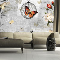 VLIESTAPETE Grau 250/175 cm - Orange/Grau, Textil (250/1cm) - KUNSTLOFT