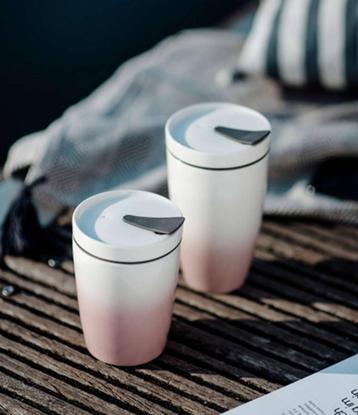 KAFFEEBECHER S Coffee To Go Powder 290 ml - Weiß/Rosa, Keramik (0.29L) - like.Villeroy & Boch