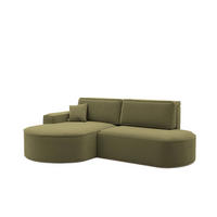 ECKSOFA Modena Pro - Komfort Und Stil Stoff Salvador Olive Links - Hellgrün, Holz (278/179cm) - Kaiser Möbel