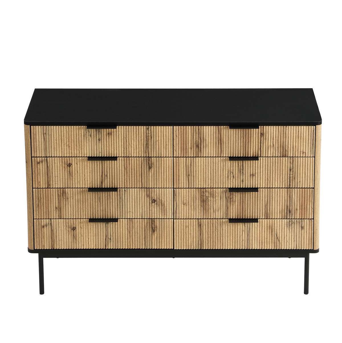 SIDEBOARD 135/40/81 cm mit 3 Türen, 3 Schubladen und verstellbaren Einlegeböden aus Spanplatte, Naturholzfarben - Naturfarben, Holzwerkstoff (135/81/40cm) - Redom