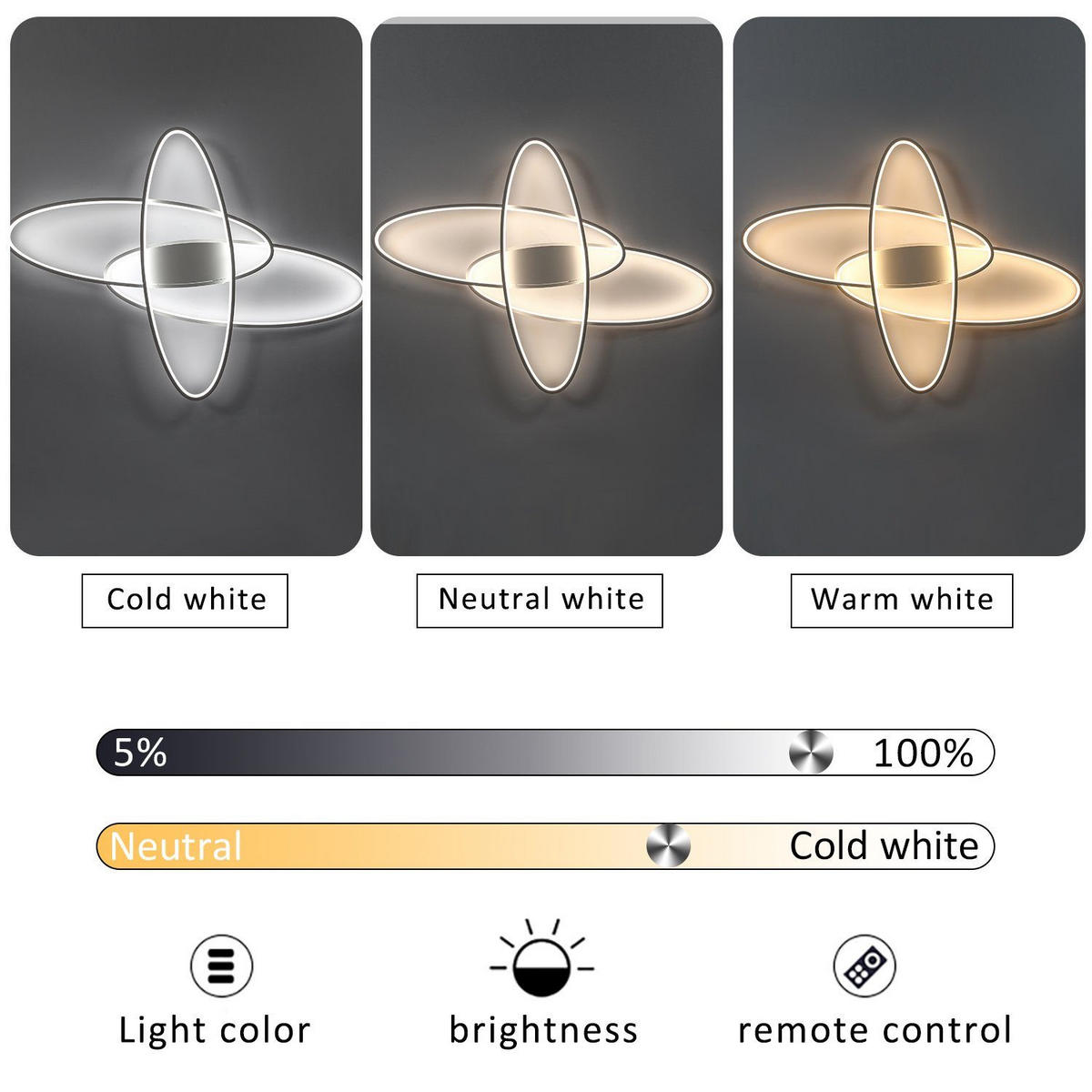 LED-DECKENLEUCHTE Zoe 85/62/7cm - Weiß, Metall (85/62/7cm) - ZMH