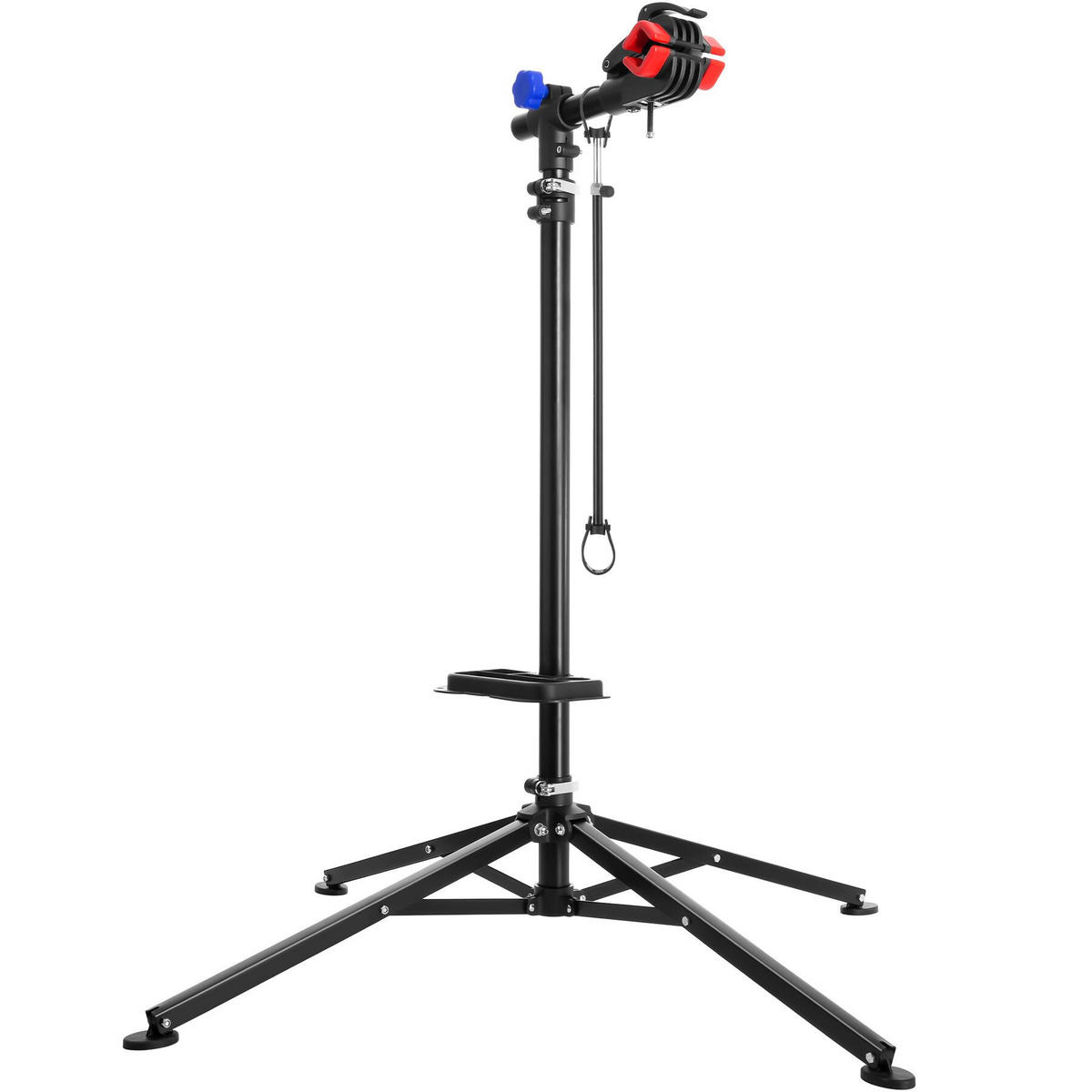 FAHRRADMONTAGESTÄNDER, inklusive Werkzeugablage,schwarz - Schwarz, Textil (85/200/85cm) - tectake