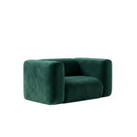 WOHNZIMMERSESSEL Aus Velvet-Stoff Bluvel, Grün, GRETA - Grün, Holz (137/70/89cm) - Kaiser Möbel