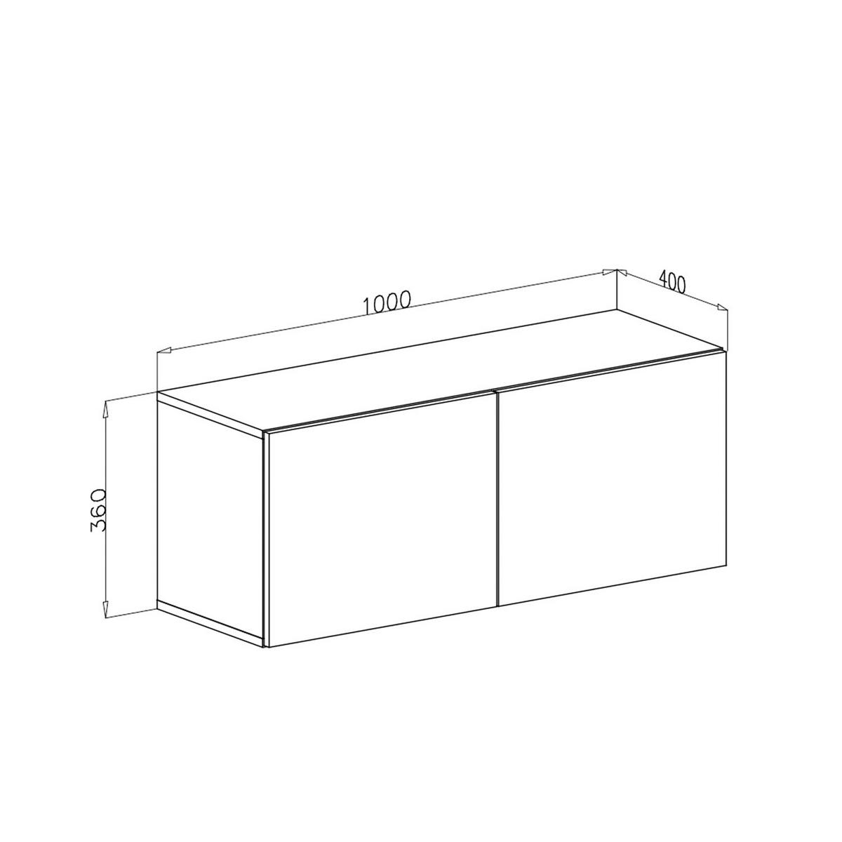TV-ELEMENT AURA 100 Schwarz Hochglanz – Beinfarbe: Chrom - Schwarz, Holzwerkstoff (100/49/40cm) - Lookway