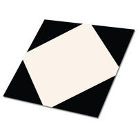 FLIESENAUFKLEBER 9 Stück 30x30 cm selbstklebend Diamant - Schwarz, Textil (30/1.6/30cm) - TULUP