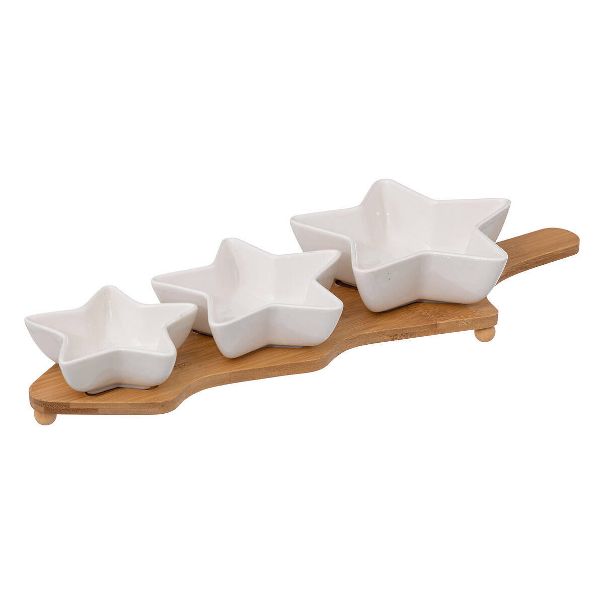 SCHÄLCHEN Sternform 42 cm - Weiß, Naturmaterialien (14/6.5/42cm) - Atmosphera Createur d´interieur