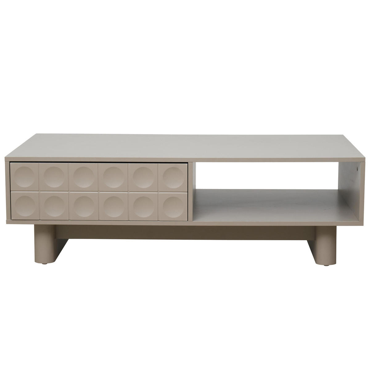 COUCHTISCH, Beigefarbe - Beige, Holz (120/60/39cm) - Oviala
