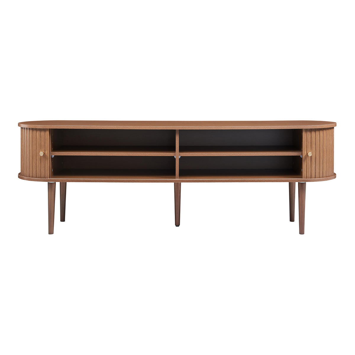 TV-ELEMENT Mapia - Walnussfarben, Holzwerkstoff (166/55/40cm) - [en.casa]