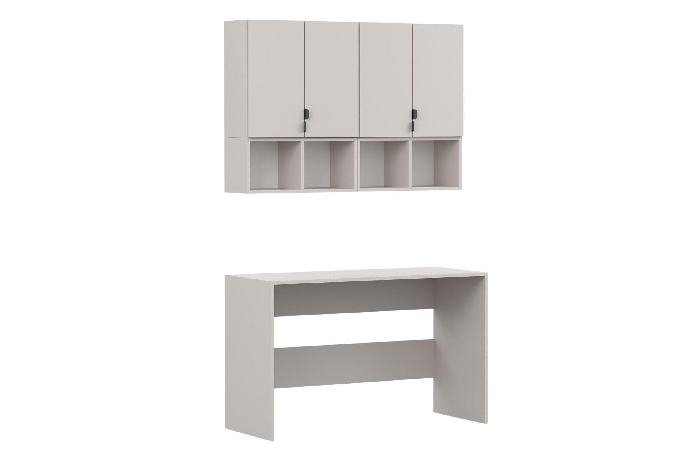 JUGENDZIMMER MANO B 5-teilig in Kaschmir - Kaschmir, Holzwerkstoff (120/200/50cm) - Deine Möbel 24