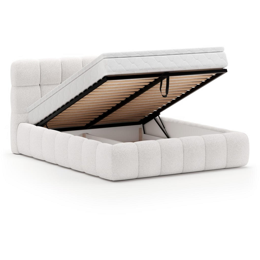 Thumbnail - Beautysofa Polsterbett, Cappuccino, Textil, 140x200 cm, Schlafzimmer, Betten, Polsterbetten