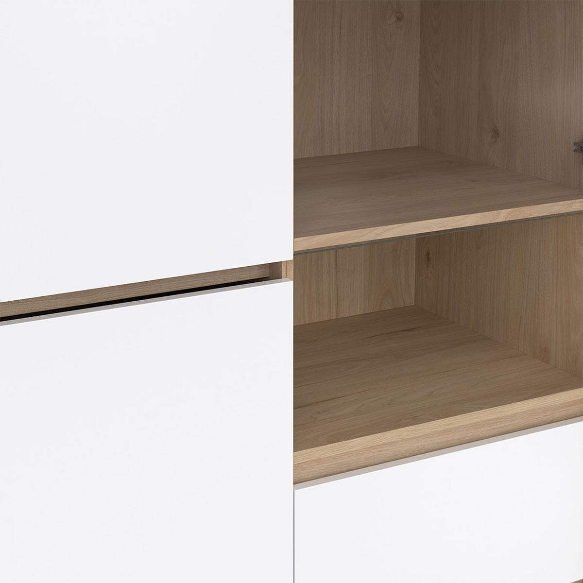 VITRINENSCHRANK, Next, Eiche, Holzwerkstoff, 100 x 49 x 171 cm - Eichefarben, Holzwerkstoff (100/171/49cm) - ebuy24