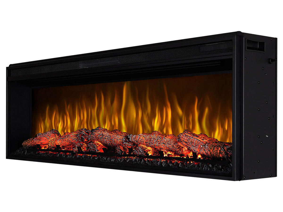 EINBAU-ELEKTROKAMINEINSATZ AF50 Multicolor – Breite 100 cm, 3D-Flammeneffekt, mehrfarbige Flammen, Heizfunktion - Schwarz, Glas/Metall (129.5/42.5/22.5cm) - ArtiFlame