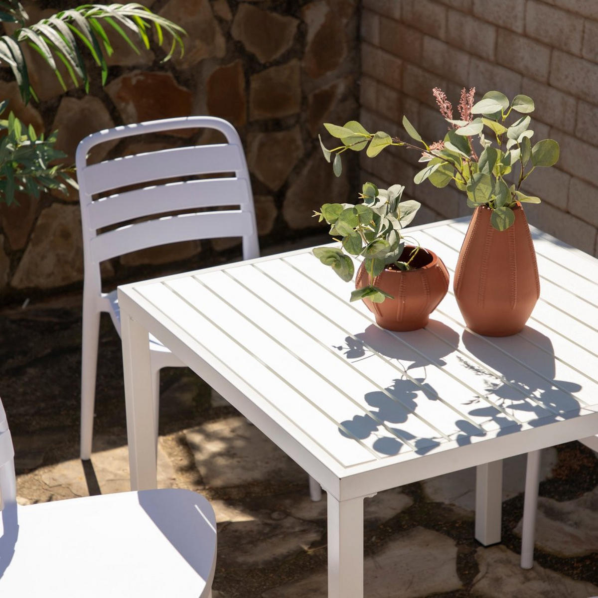 ESSTISCH Jastorf Weiß 84 cm x 76 cm - Weiß, Kunststoff (84/84/76cm)