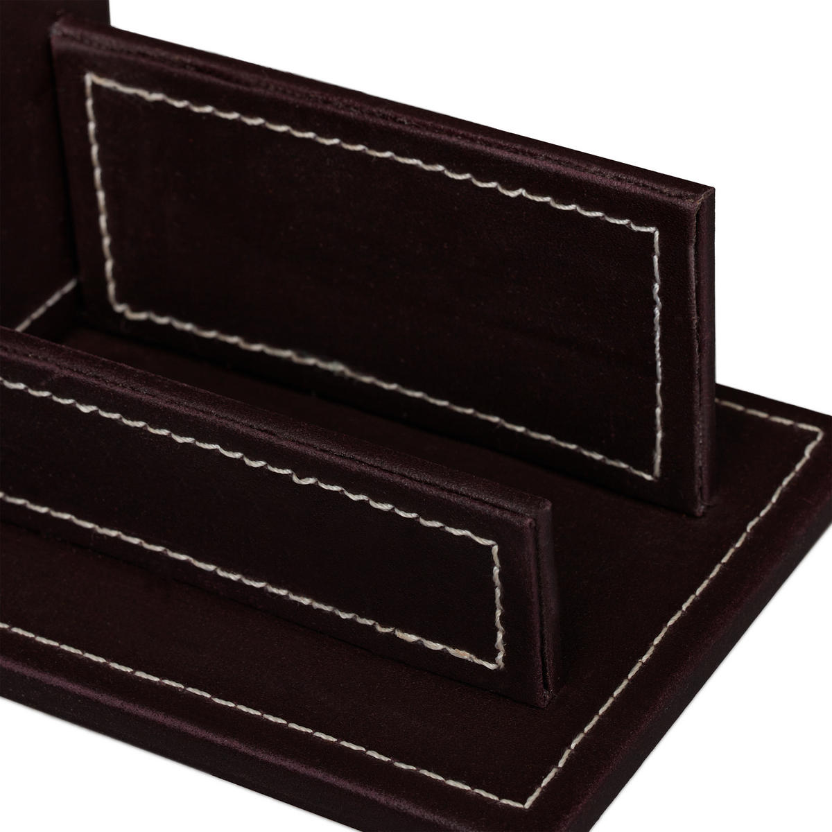 SCHREIBTISCH Organizer - Braun, Holzwerkstoff/Kunststoff (10/20/10.5cm) - Relaxdays