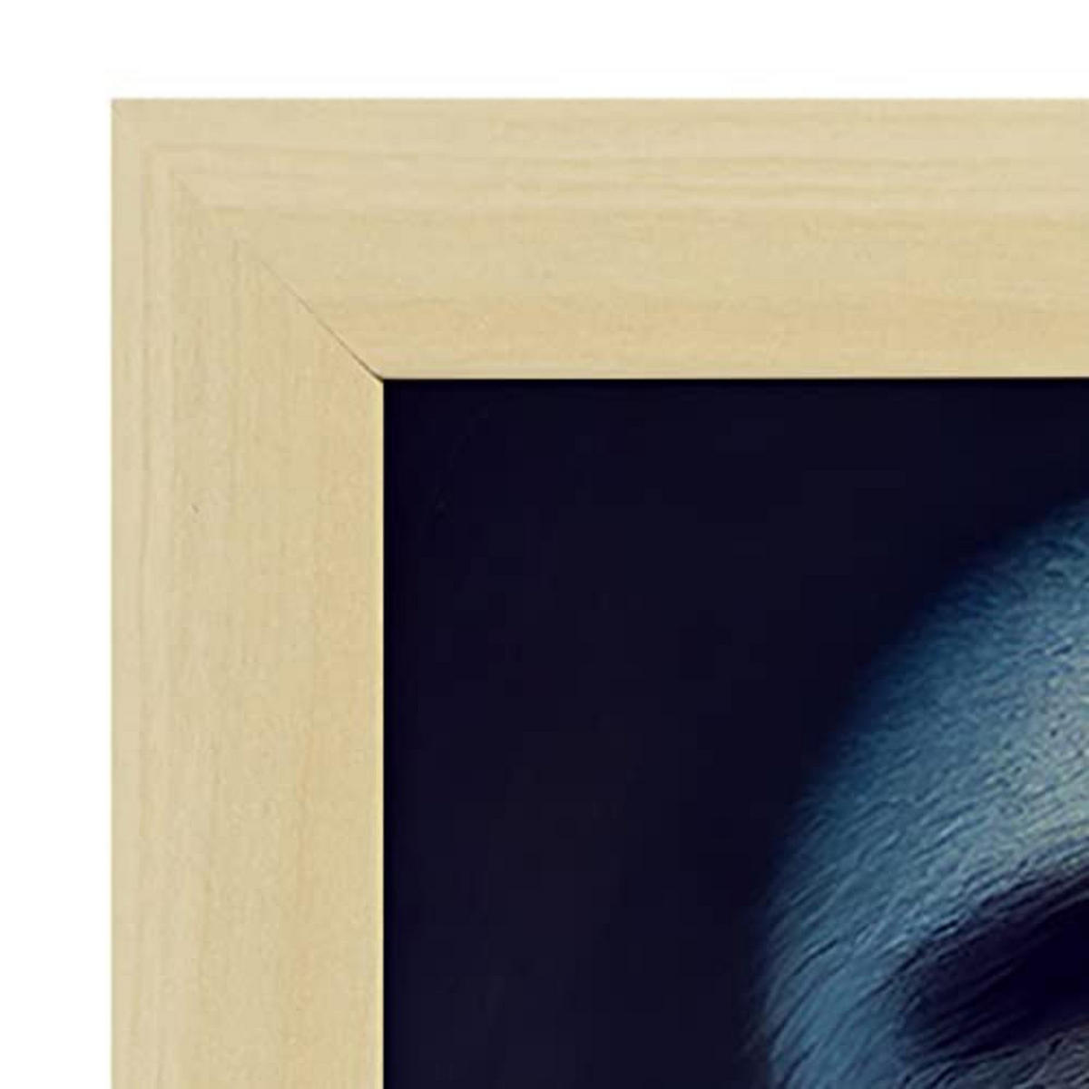 POSTER Set mit 4 Hören Tier im T Burton Goth Stil A3 Rahmen aus hellem Holz - Beige, Papier (29.7/3cm) - Nacnic