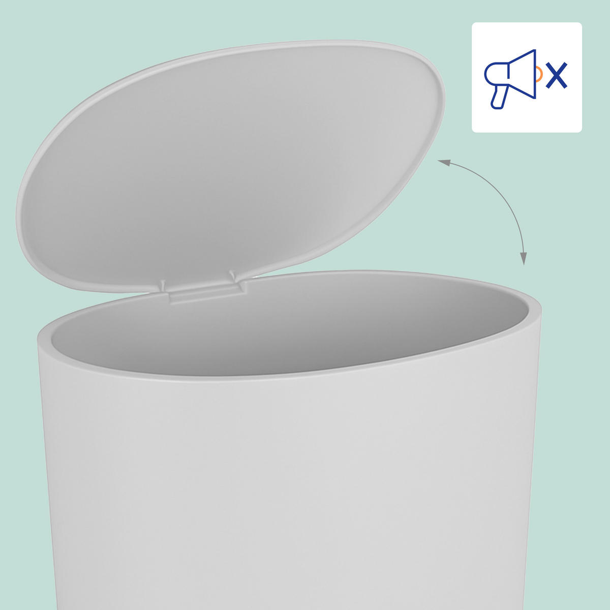 MÜLLEIMER - Weiß, Kunststoff (26/26/23cm) - Relaxdays