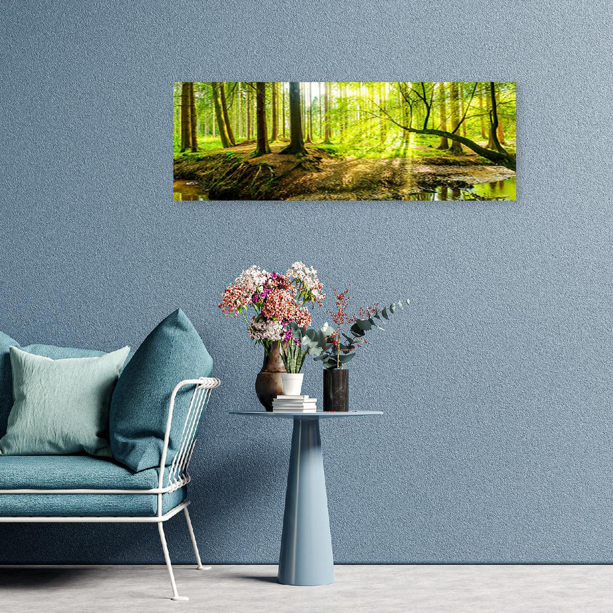 KUNSTDRUCK Grün 150/50 cm - Grün, Textil (150/50cm) - KUNSTLOFT