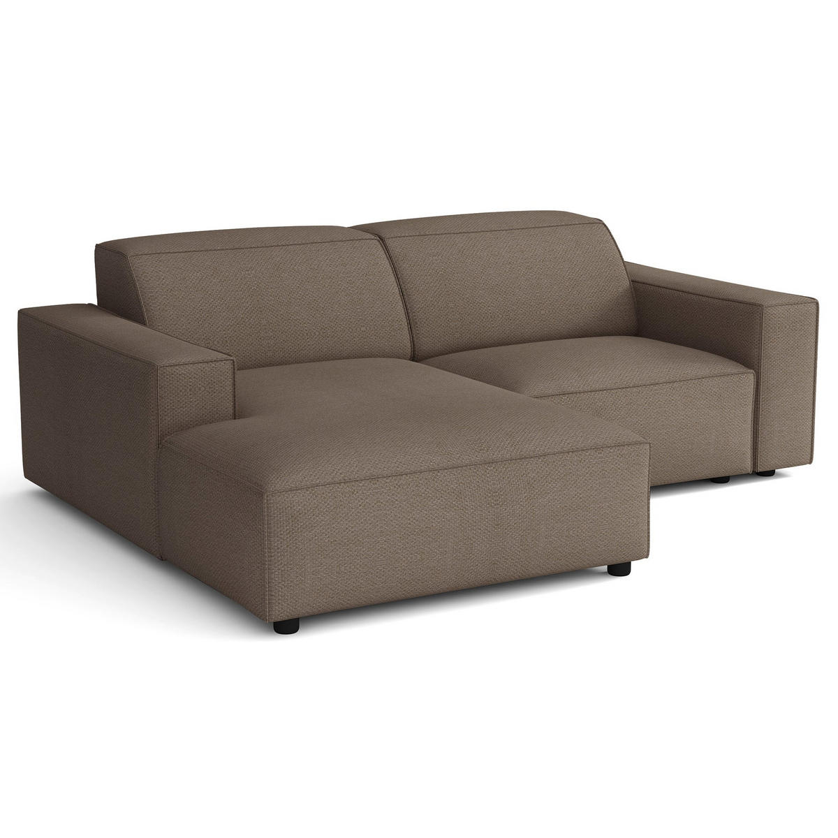 ROHOVÁ POHOVKA Sellmo 210 cm - černá/světle hnědá, textil/plast (210/166cm) - Selsey