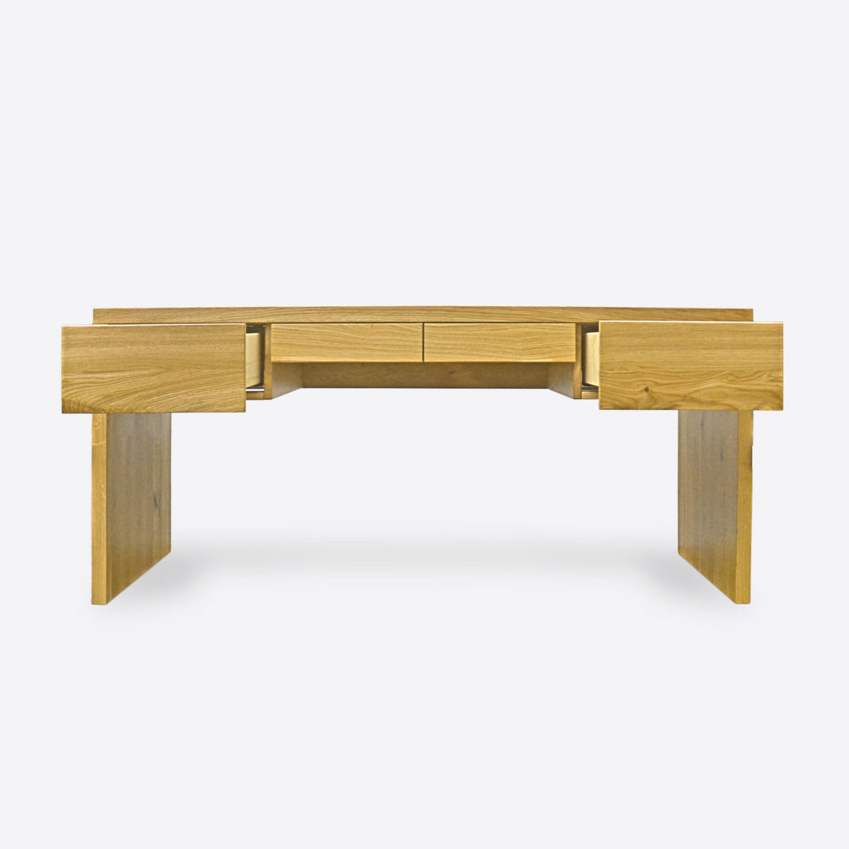 SCHREIBTISCH aus Eichenholz mit 4 Schubladen DAVOS - Eichefarben, Holz (75/170/75cm) - Rawood Furniture