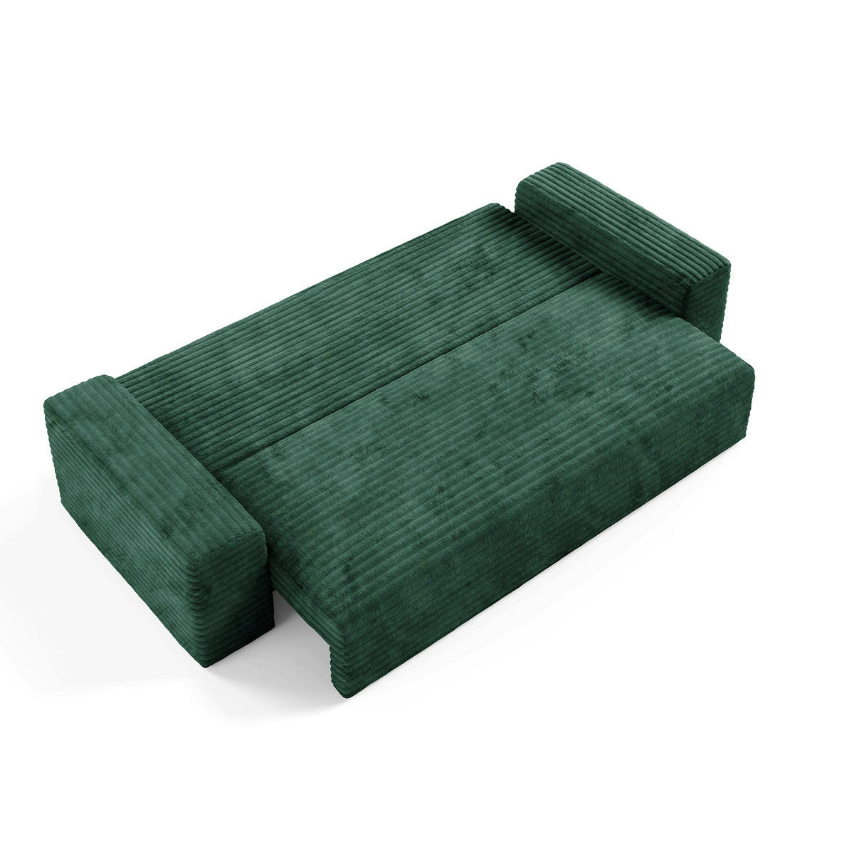 POHOVKA Fabio 3MÍSTNÁ Zelená - zelená barva, dřevo (260/82/102cm) - Petits-meubles