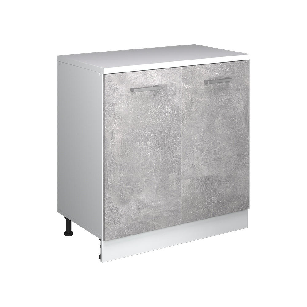 SKRINKA DO PODKROVIA Rion betón 80 x 81.6 cm bez sklonu s 2 dverami - sivá, kompozitné drevo (80/81.6/46cm) - Vicco