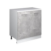 ORMAR ZA POTKROVLJE Rion Beton 80 x 81.6 cm bez kosine s 2 vrata - siva, drvni materijal (80/81.6/46cm) - Vicco