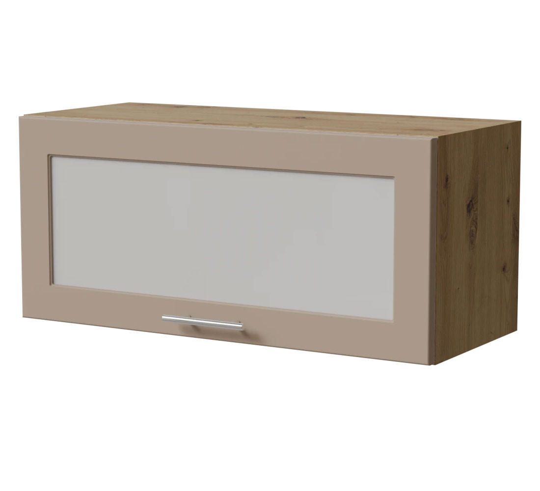 KLAPPHÄNGESCHRANK Brerra W4BS/80 WKF Eiche Artisan / RAL 1019 graubeige Matt 80 / 32,5 / 36cm - Graubraun/Eiche Artisan, Holz/Holzwerkstoff (80/36/32.5cm) - Feldmann-Wohnen