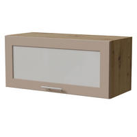 KLAPPHÄNGESCHRANK Brerra W4BS/80 WKF Eiche Artisan / RAL 1019 graubeige Matt 80 / 32,5 / 36cm - Graubraun/Eiche Artisan, Holz/Holzwerkstoff (80/36/32.5cm) - Feldmann-Wohnen
